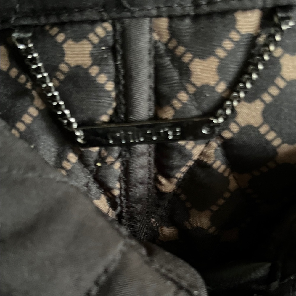 Chico's Black Quilted Button-Front Puffer Jacket - Picture 7 of 8
